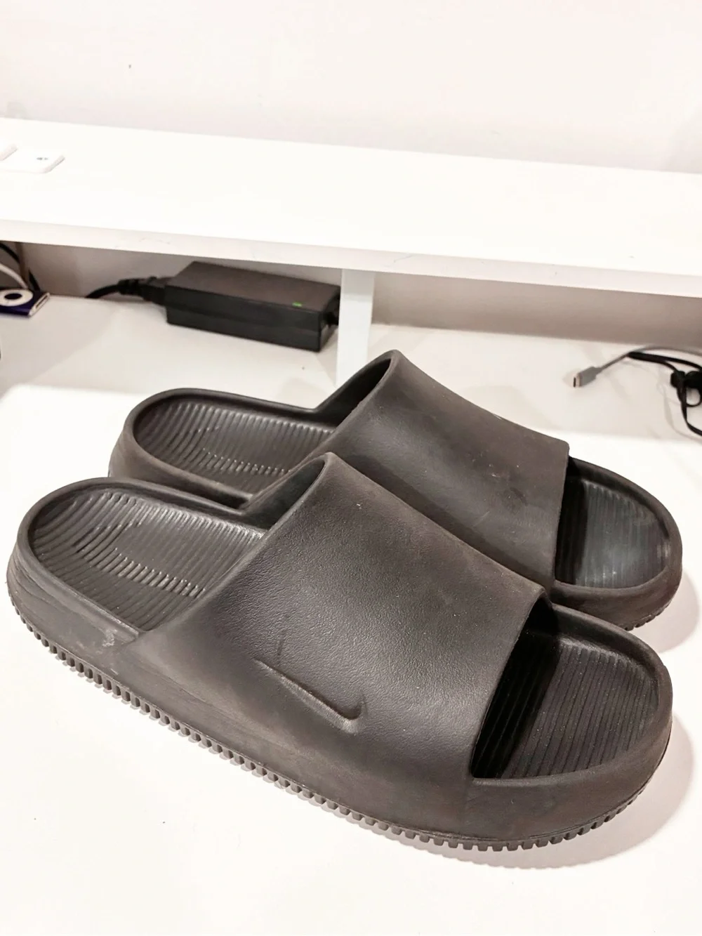 Nike Slide Calm Black Mens Size 10 Comfort Sandals Shoe
